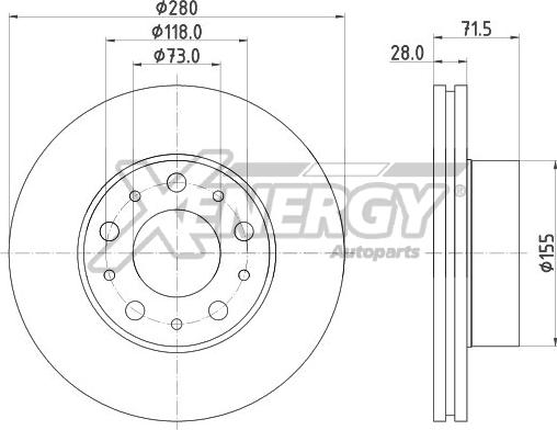 AP XENERGY X602924 - Bremžu diski autospares.lv