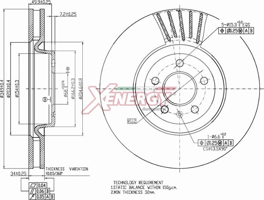 AP XENERGY X602928 - Bremžu diski www.autospares.lv