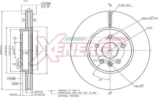 AP XENERGY X602863 - Bremžu diski autospares.lv