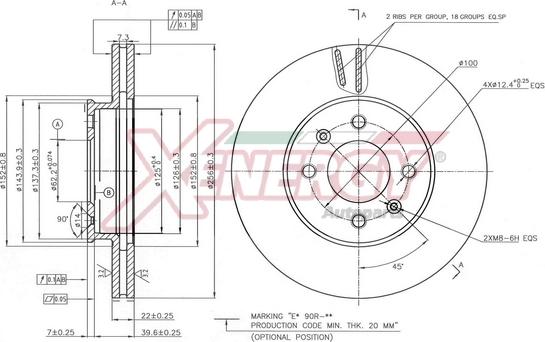 AP XENERGY X602805 - Bremžu diski www.autospares.lv