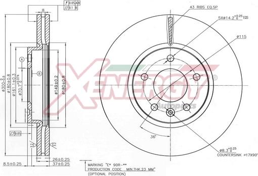 AP XENERGY X602889 - Bremžu diski www.autospares.lv