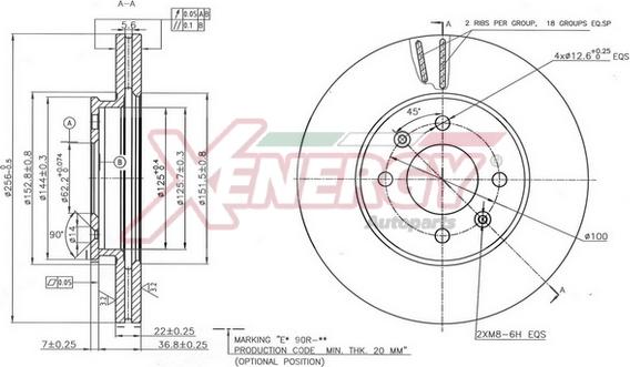 AP XENERGY X602832 - Bremžu diski www.autospares.lv