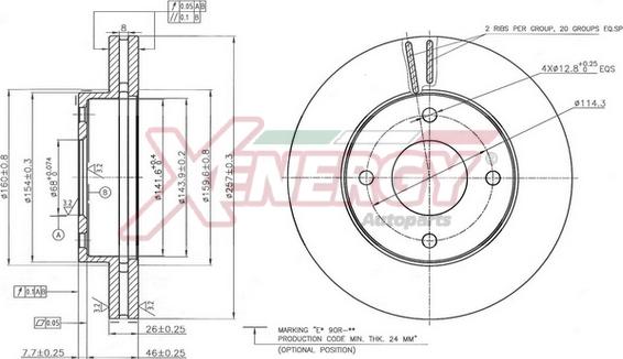 AP XENERGY X602837 - Bremžu diski autospares.lv