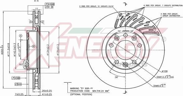 AP XENERGY X602745 - Bremžu diski autospares.lv