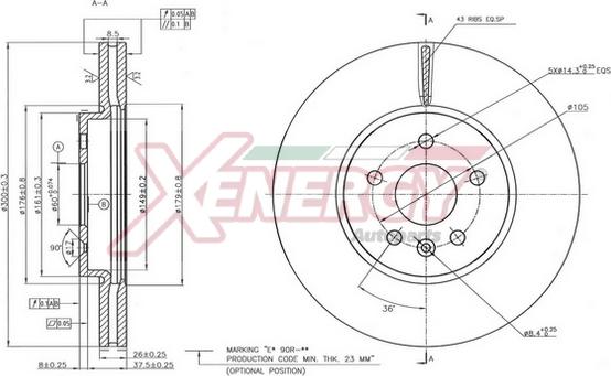 AP XENERGY X602788 - Bremžu diski autospares.lv