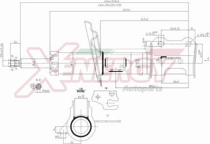 AP XENERGY X632334 - Shock Absorber www.autospares.lv