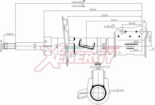 AP XENERGY X0079333 - Амортизатор www.autospares.lv