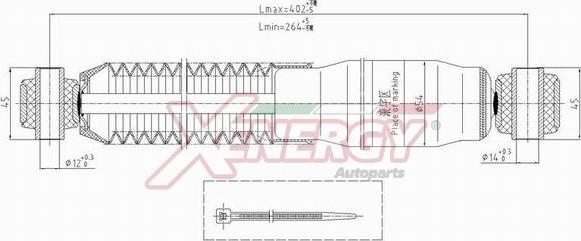 AP XENERGY X078345 - Shock Absorber www.autospares.lv