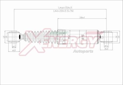 AP XENERGY X166341 - Амортизатор www.autospares.lv