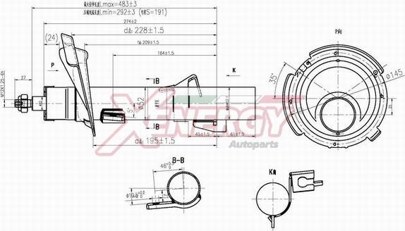 AP XENERGY X842334 - Амортизатор www.autospares.lv