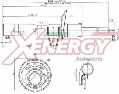 AP XENERGY X8000335 - Амортизатор www.autospares.lv