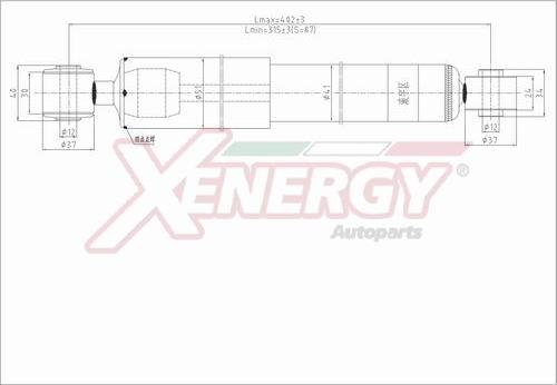 AP XENERGY X810551 - Shock Absorber www.autospares.lv