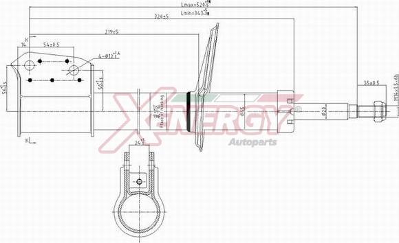 AP XENERGY X825333 - Shock Absorber www.autospares.lv