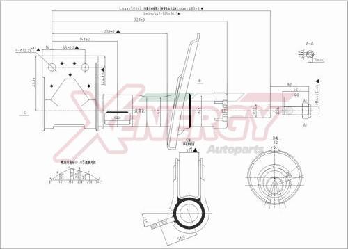 AP XENERGY X828339 - Амортизатор www.autospares.lv