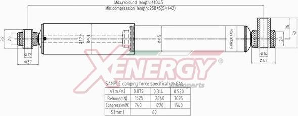 AP XENERGY X306344 - Амортизатор www.autospares.lv