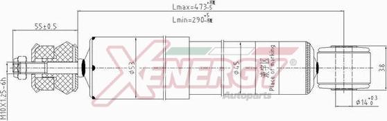 AP XENERGY X299344 - Амортизатор www.autospares.lv