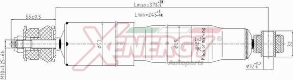 AP XENERGY X298344 - Амортизатор www.autospares.lv