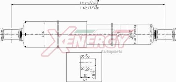 AP XENERGY X240443 - Амортизатор www.autospares.lv