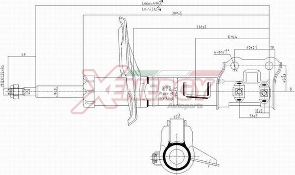 AP XENERGY X258339 - Shock Absorber www.autospares.lv