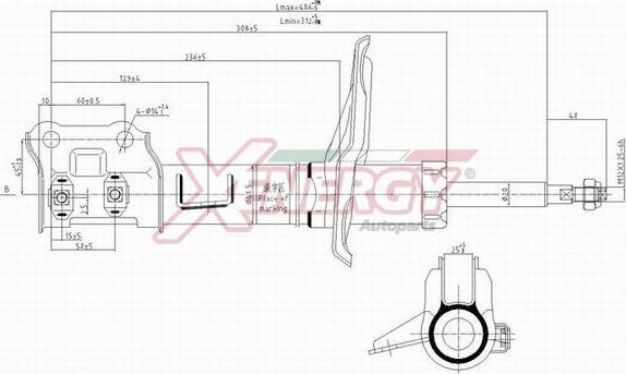 AP XENERGY X257339 - Shock Absorber www.autospares.lv