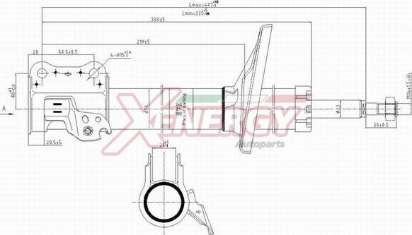 AP XENERGY X203334 - Shock Absorber www.autospares.lv