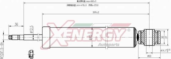 AP XENERGY X710344 - Shock Absorber www.autospares.lv