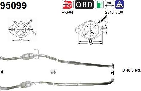 AS 95099 - Katalizators autospares.lv