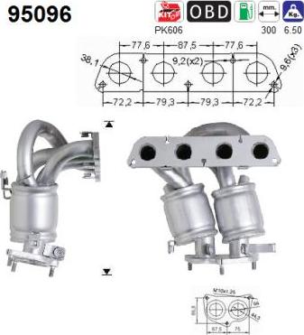 AS 95096 - Katalizators www.autospares.lv