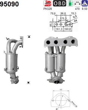 AS 95090 - Katalizators autospares.lv