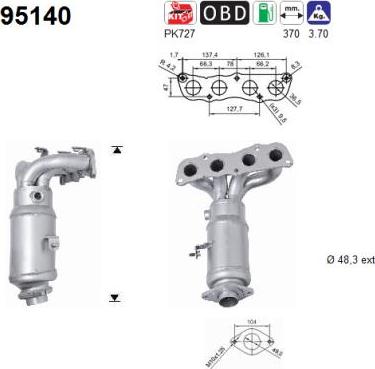 AS 95140 - Katalizators autospares.lv