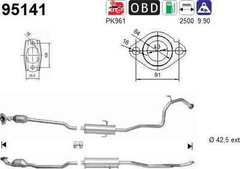 AS 95141 - Katalizators autospares.lv