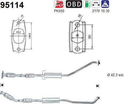 AS 95114 - Katalizators www.autospares.lv