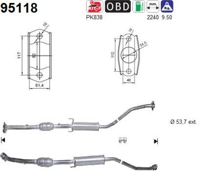 AS 95118 - Katalizators www.autospares.lv