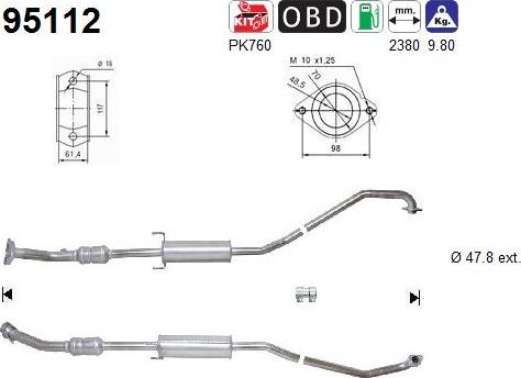 AS 95112 - Katalizators www.autospares.lv