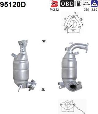 AS 95120D - Katalizators www.autospares.lv