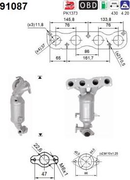 AS 91087 - Katalizators www.autospares.lv