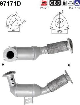 AS 97171D - Katalizators www.autospares.lv