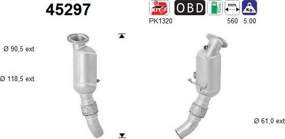 AS 45297 - Katalizators www.autospares.lv