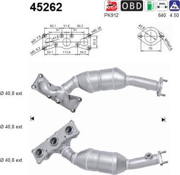 AS 45262 - Katalizators www.autospares.lv