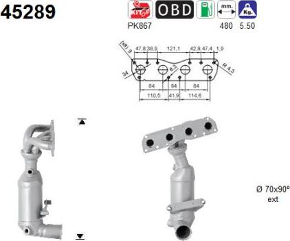 AS 45289 - Katalizators www.autospares.lv