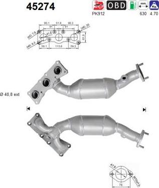 AS 45274 - Katalizators www.autospares.lv