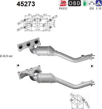 AS 45273 - Katalizators www.autospares.lv