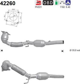 AS 42260 - Katalizators www.autospares.lv