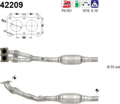 AS 42209 - Katalizators www.autospares.lv