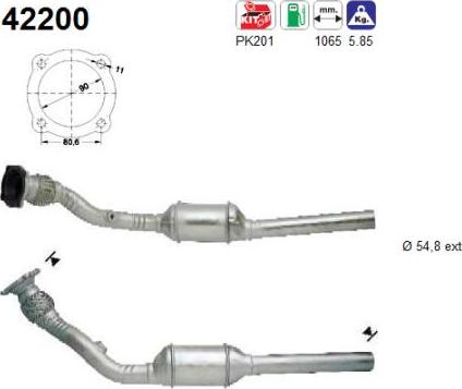 AS 42200 - Katalizators www.autospares.lv