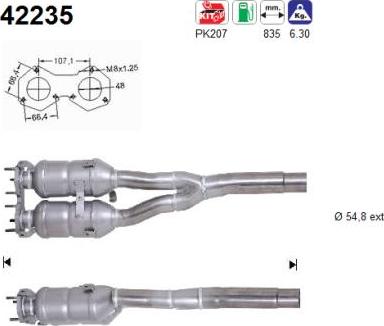 AS 42235 - Katalizators www.autospares.lv