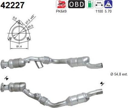 AS 42227 - Katalizators www.autospares.lv