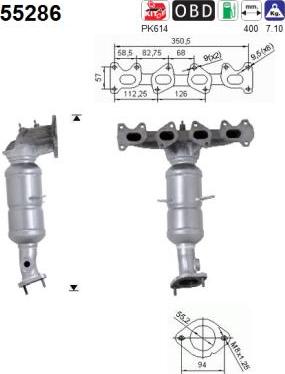 AS 55286 - Katalizators www.autospares.lv