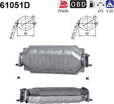 AS 61051D - Katalizators autospares.lv