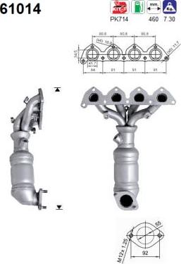 AS 61014 - Katalizators www.autospares.lv